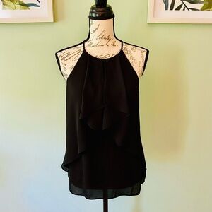 Women’s Elegant Black Sleeveless Top Size Small